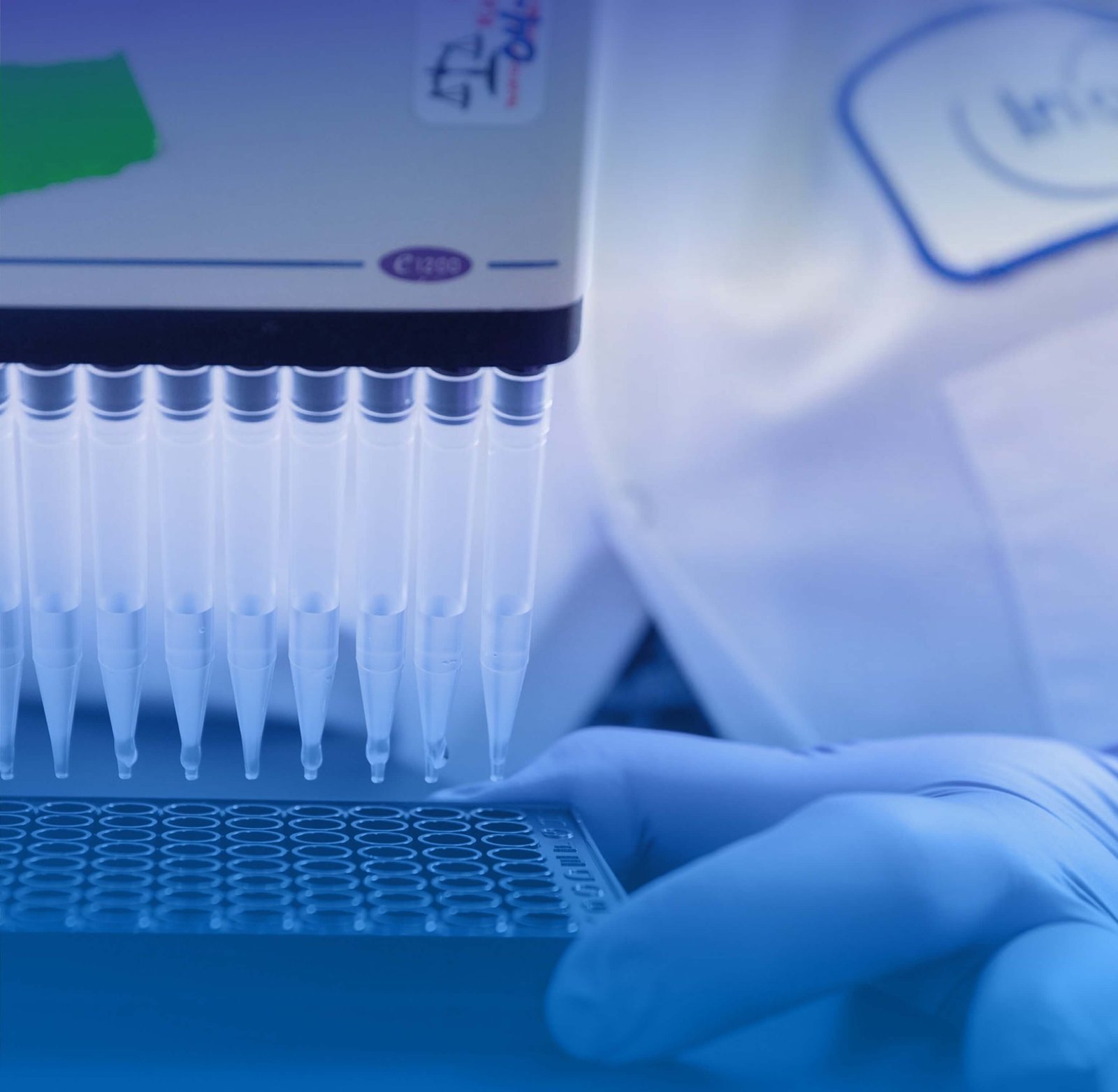 Scientist working in a medical facility