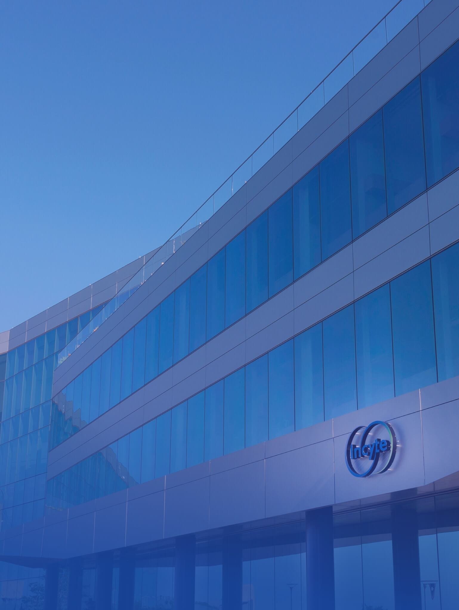 Outside of the Incyte headquarters in Wilmington, Delaware